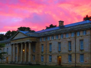 The stunning Downing College at sunset, home to some of our students this August